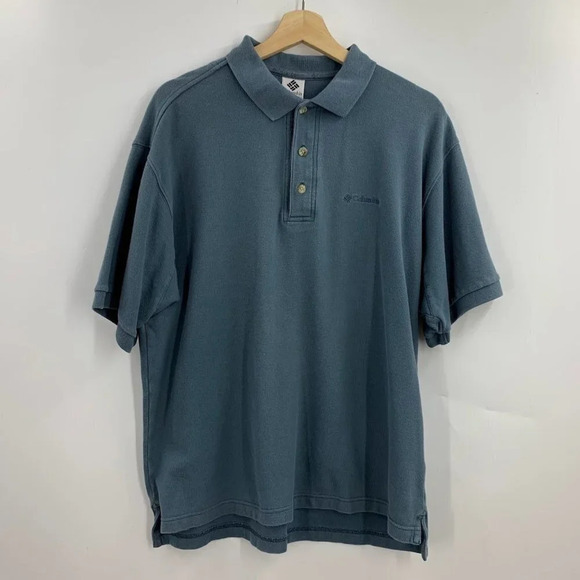Columbia Men's Classic 100% Cotton Short Sleeve Collared Polo Shirt Size L‎ - Picture 1 of 12